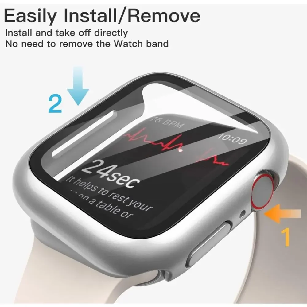 JETech 2-Pack Case Screen Protector Apple Watch Series 11/10 46mm Silver